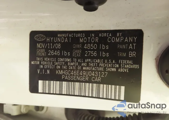 KMHGC46E49U043127: 44117489