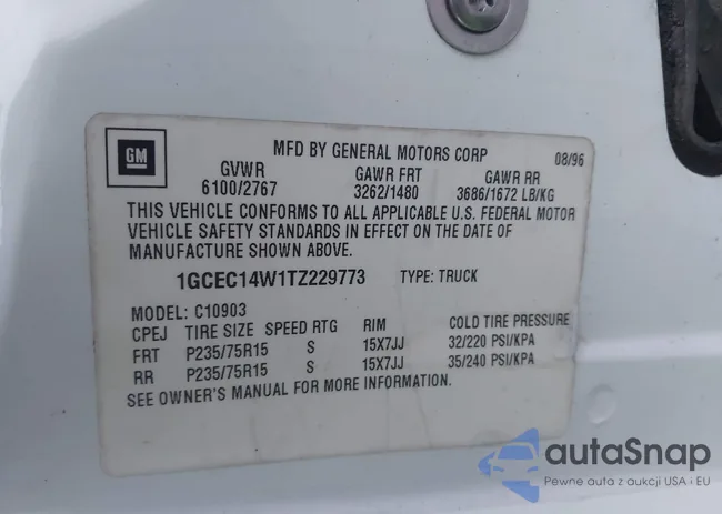 1GCEC14W1TZ229773: 44118564