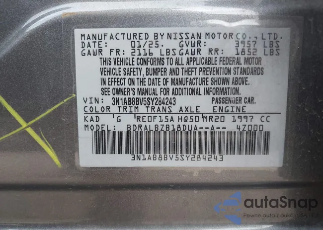 3N1AB8BV5SY284243: 44118569