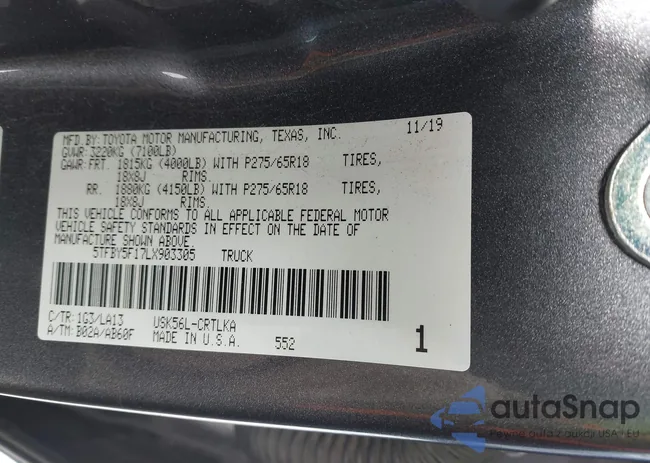 5TFBY5F17LX903305: 44118823