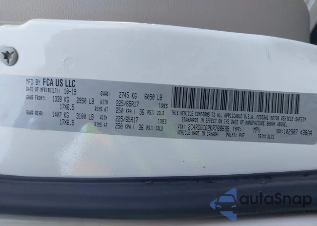 2C4RDGCG2KR788639: 44118828