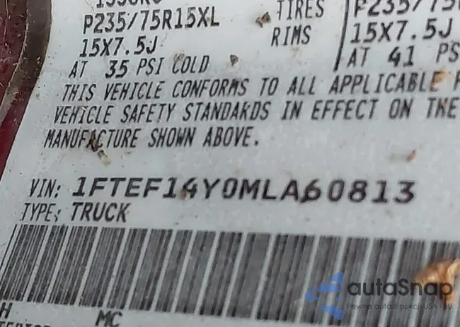 1FTEF14Y0MLA60813: 44118872