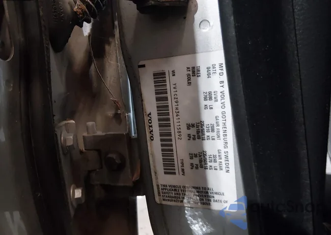 YV1CZ91H341115892: 44118929