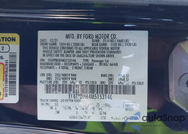 1FATP8UH4M5153146: 44119050