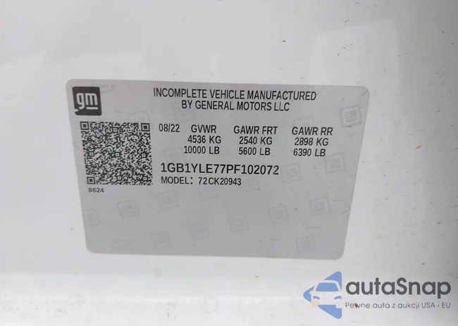 1GB1YLE77PF102072: 44119062