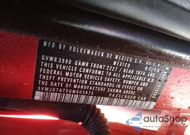 3VWJ07AT5GM603875: 44118192