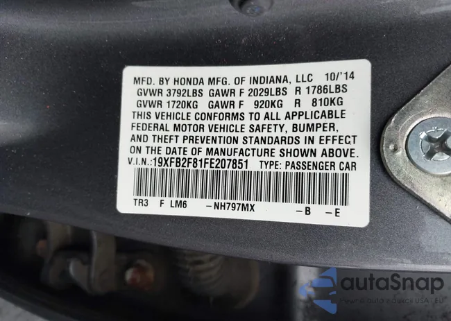 19XFB2F81FE207851: 44118200