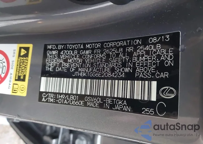 JTHBK1GG6E2084234: 44118348