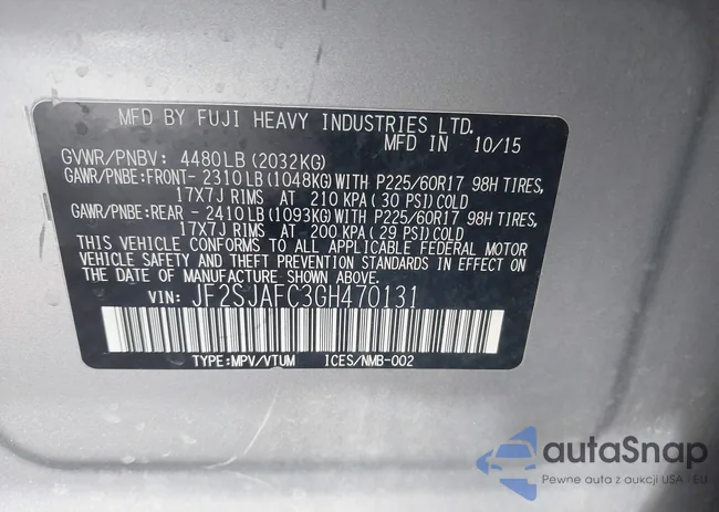 JF2SJAFC3GH470131: 44119559