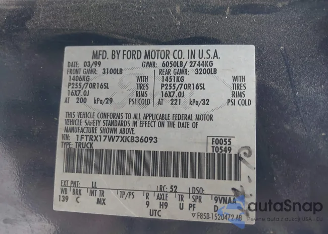 1FTRX17W7XKB36093: 44119676