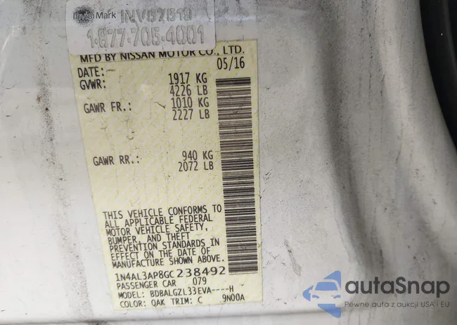 1N4AL3AP8GC238492: 44119751