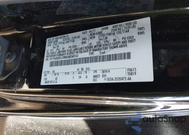 1FTNS2EL0BDB04532: 44119891