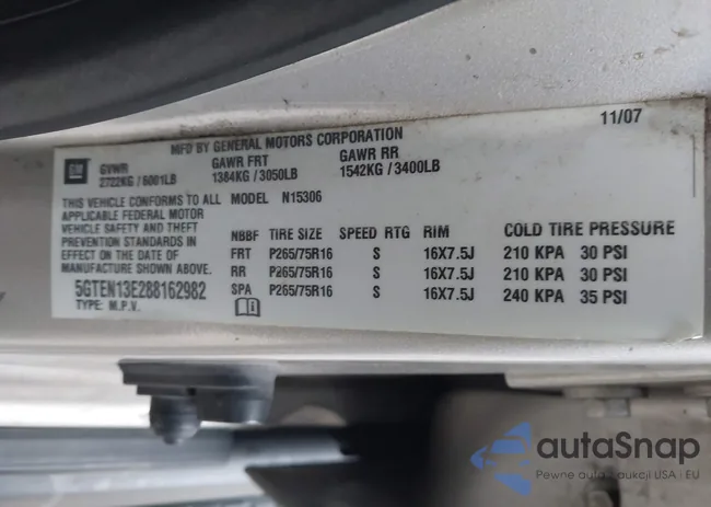 5GTEN13E288162982: 44119899