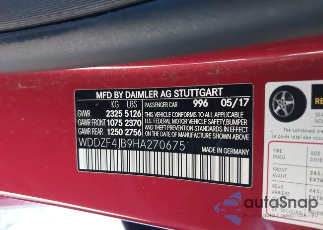 WDDZF4JB9HA270675: 44119111