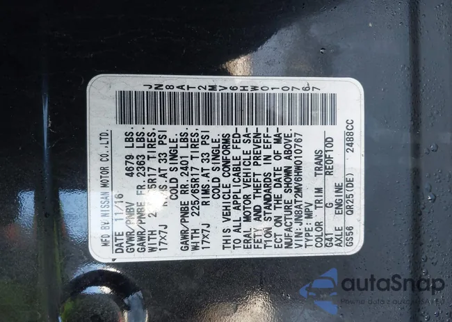 JN8AT2MV6HW010767: 44119127