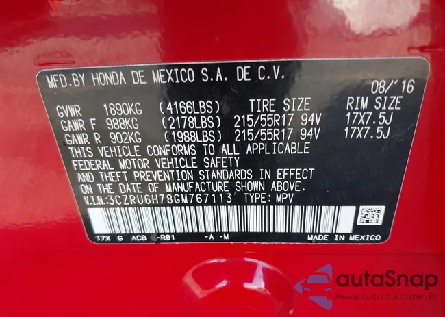 3CZRU6H78GM767113: 44119238