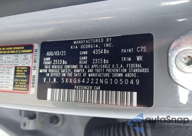 5XXG64J22NG105049: 44119341