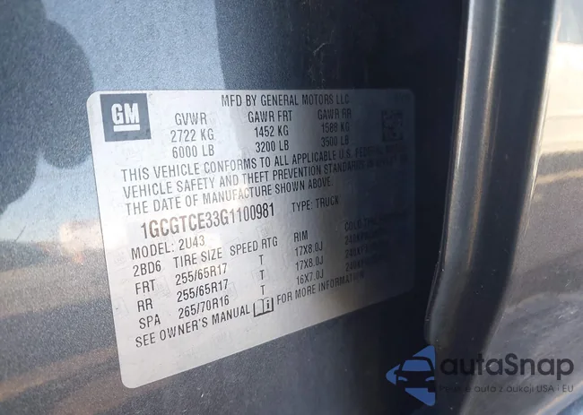 1GCGTCE33G1100981: 44119345