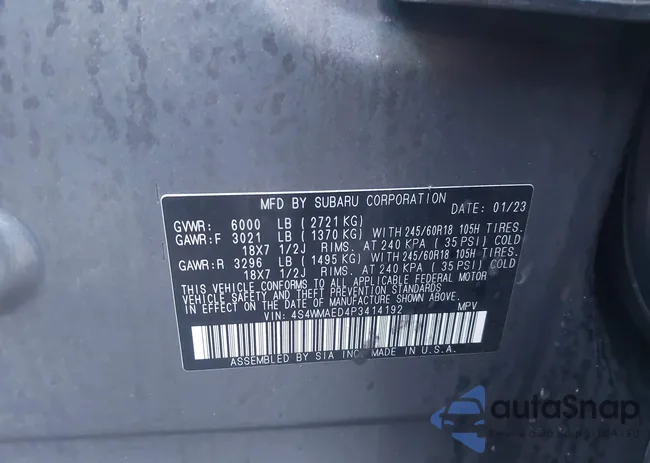 4S4WMAED4P3414192: 44119472