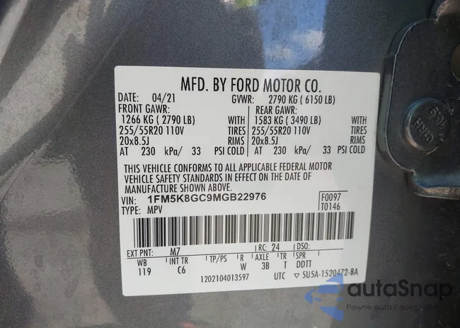 1FM5K8GC9MGB22976: 44120495