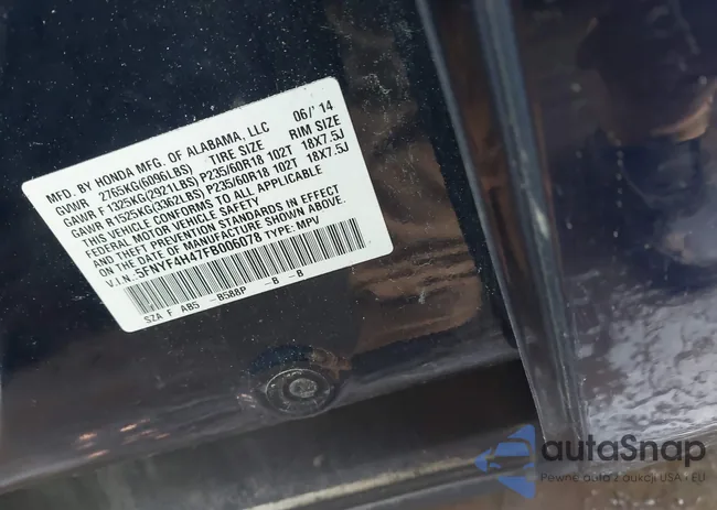 5FNYF4H47FB006078: 44120523