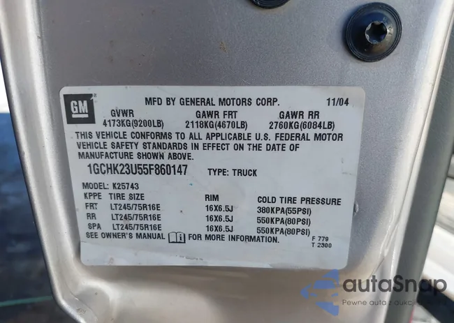 1GCHK23U55F860147: 44120538