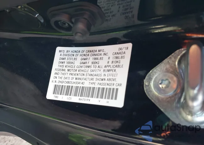 2HGFC4B05JH304140: 44120737