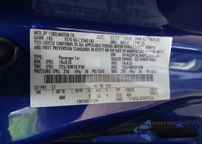 1FADP3L94FL305541: 44120854