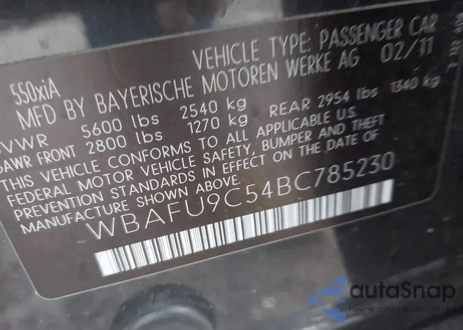 WBAFU9C54BC785230: 44120856