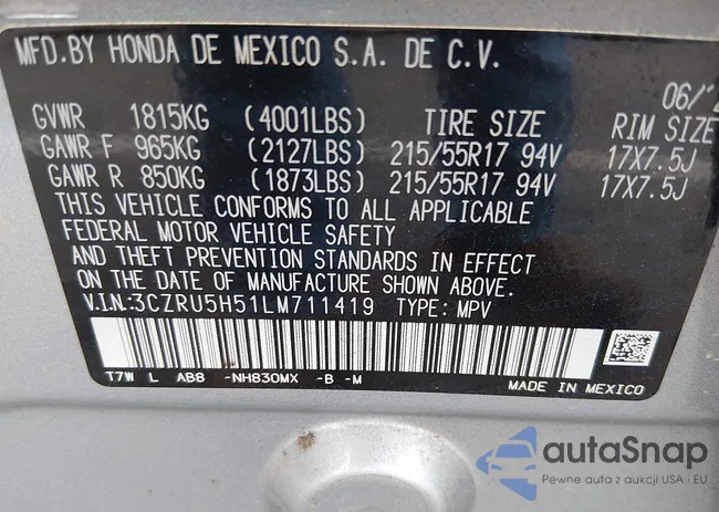 3CZRU5H51LM711419: 44120870