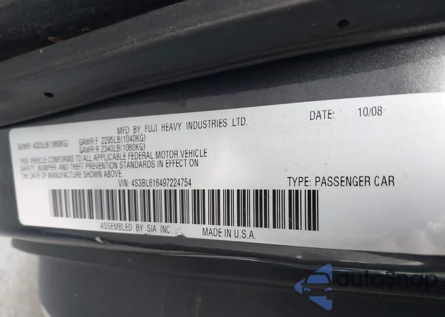 4S3BL616497224754: 44120908