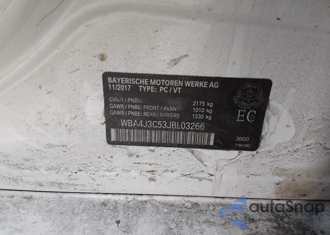 WBA4J3C53JBL03266: 44120909