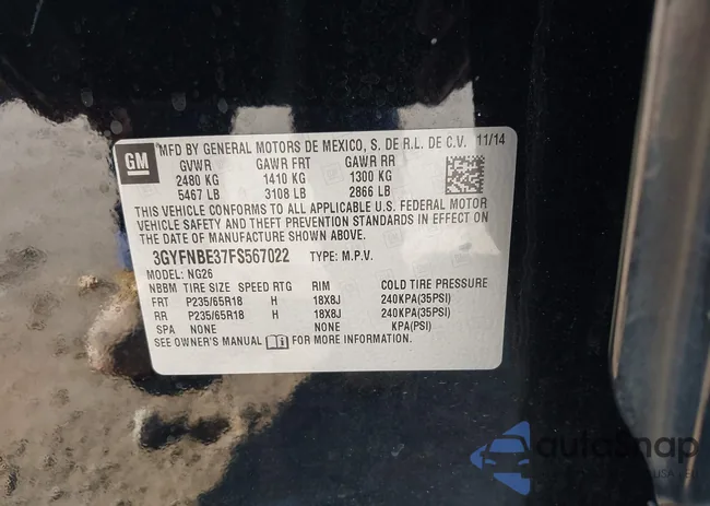 3GYFNBE37FS567022: 44120933