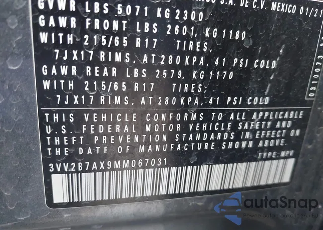 3VV2B7AX9MM067031: 44120960