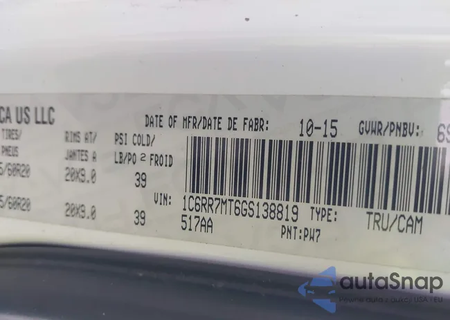 1C6RR7MT6GS138819: 44120976