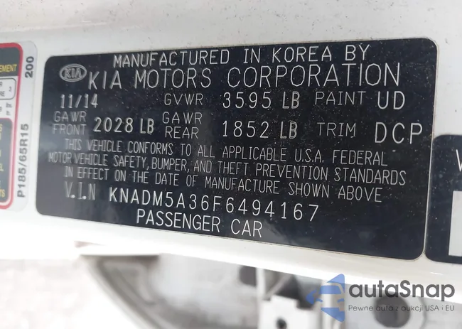 KNADM5A36F6494167: 44121025