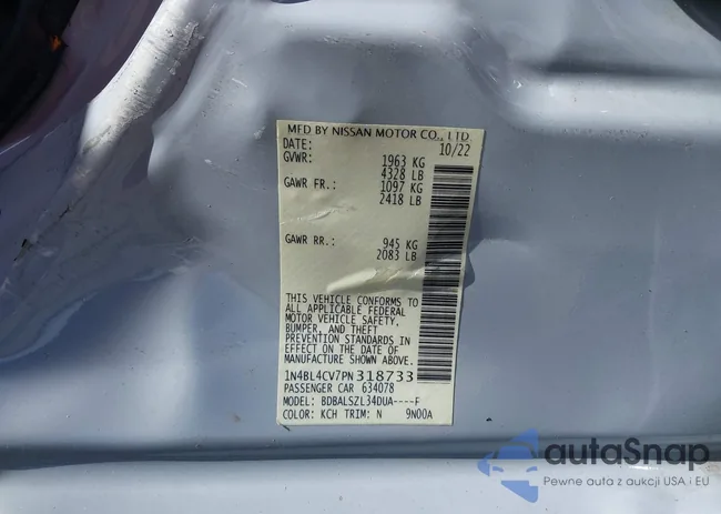 1N4BL4CV7PN318733: 44121033