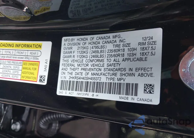 2HKRS4H40SH455372: 44121044