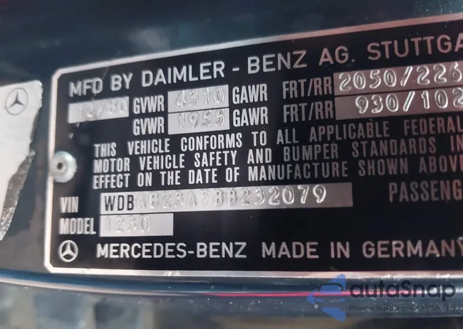 WDBAB23A7BB232079: 44121067