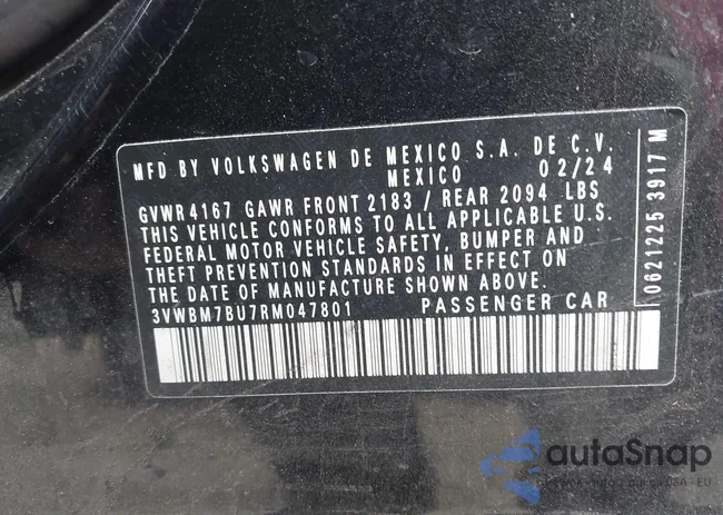 3VWBM7BU7RM047801: 44120281