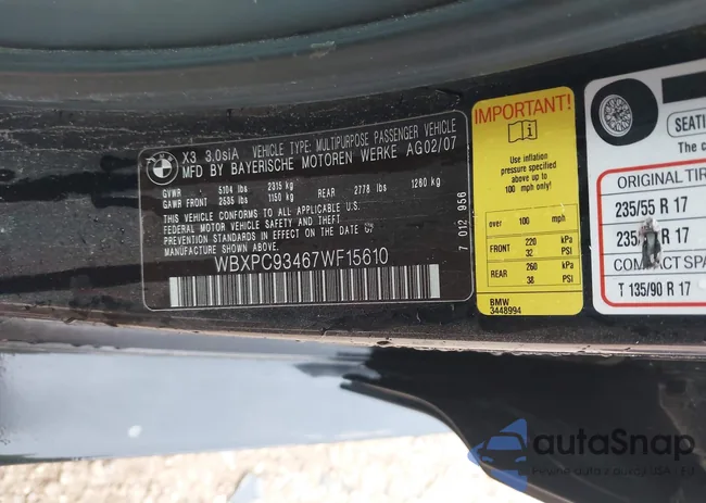 WBXPC93467WF15610: 44120305