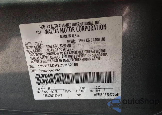 1YVHZ8DH2C5M32159: 44120341