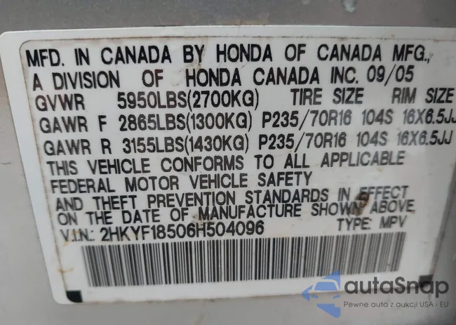 2HKYF18506H504096: 44120352