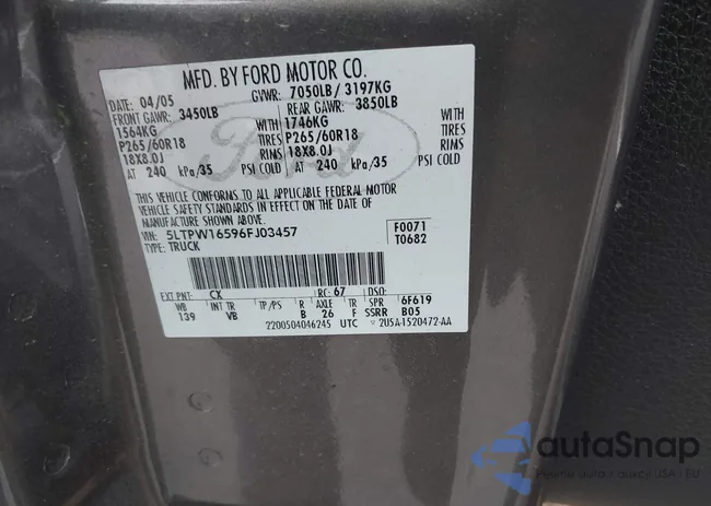 5LTPW16596FJ03457: 44120383