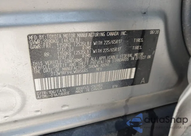 2T3W1RFV4LW085665: 44120428