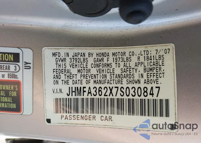 JHMFA362X7S030847: 44120479