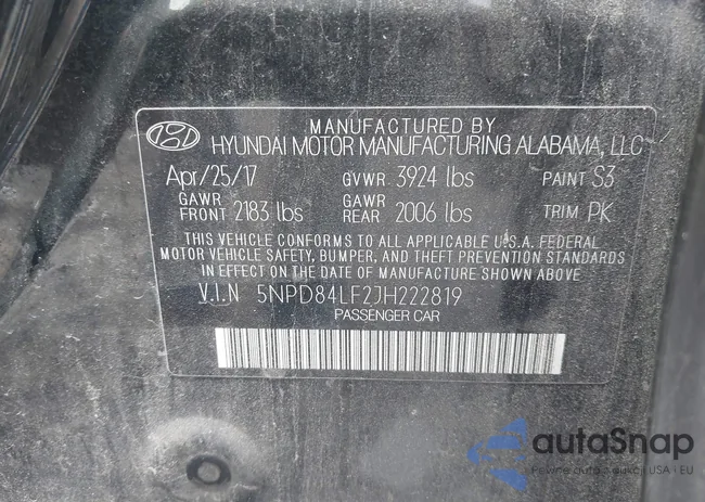 5NPD84LF2JH222819: 44121535