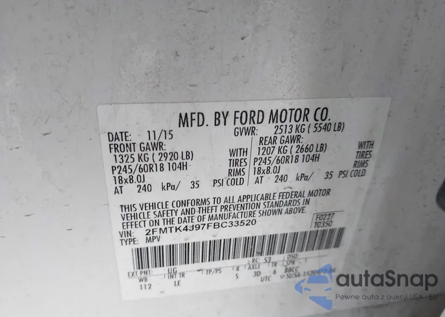 2FMTK4J97FBC33520: 44121548