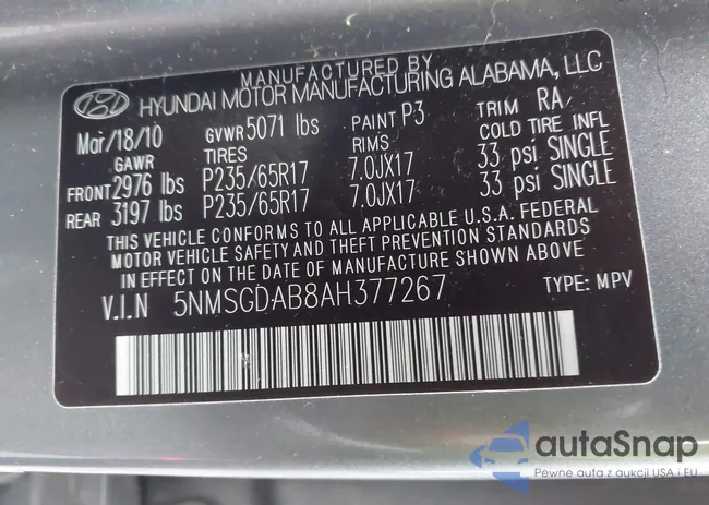 5NMSGDAB8AH377267: 44121573