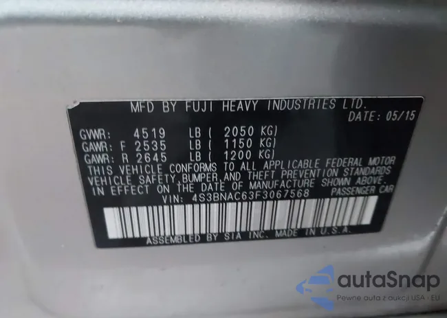 4S3BNAC63F3067568: 44121601